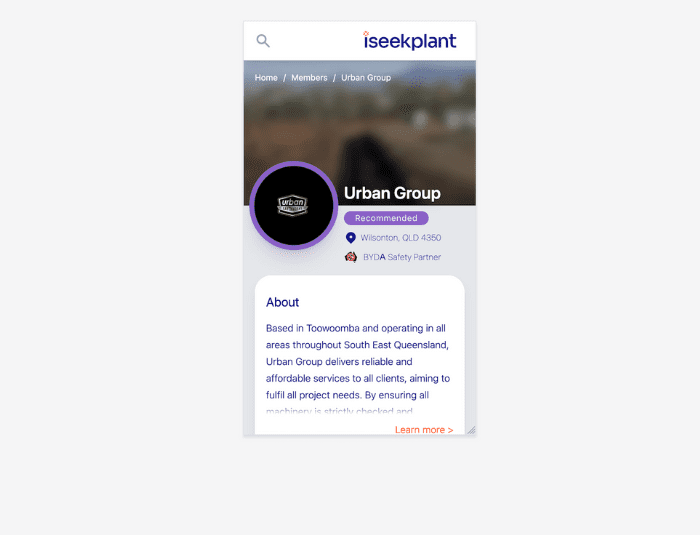 Example BYDA Safety Partner listing